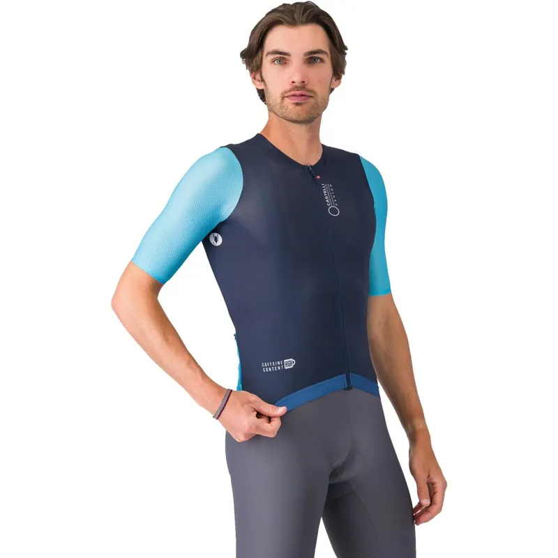 Castelli Corretto Kurzarmtrikot Herren - belgian blue/blue fiamma-white 424 Preisknaller