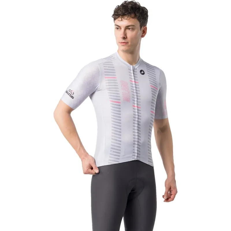 Schneller Versand Castelli Giro d‘Italia Giro109 Milan Kurzarmtrikot Herren - silver grey/rosa giro 870
