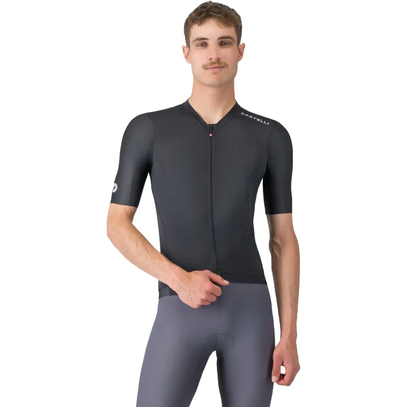 Ausverkauf Castelli Espresso 2 Kurzarmtrikot Herren - black/white 110