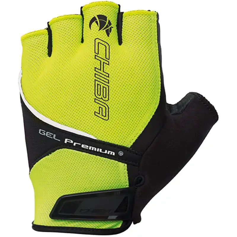 Schnäppchen Chiba Gel Premium Kurzfinger-Handschuhe - neon yellow
