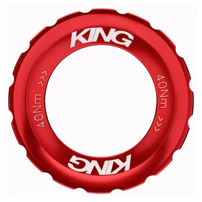 Chris King Verschlussring - Centerlock External Spline - rot Ausverkauf