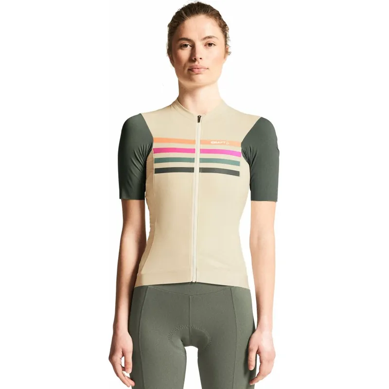 Direktkauf CRAFT Endur Training Fahrradtrikot Damen - Tofu/Green