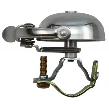 Crane Bell Co. Mini Suzu Fahrradklingel - Steel Band Mount - polished silver Expressversand