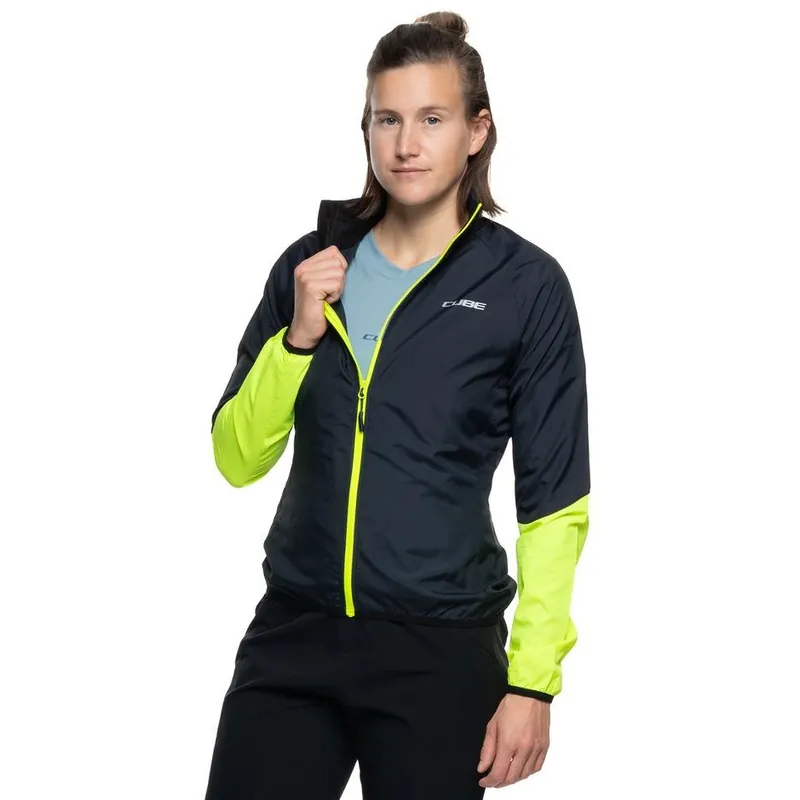 CUBE ROAD/XC CMPT Windjacke Damen - black´n´yellow Top-Angebot