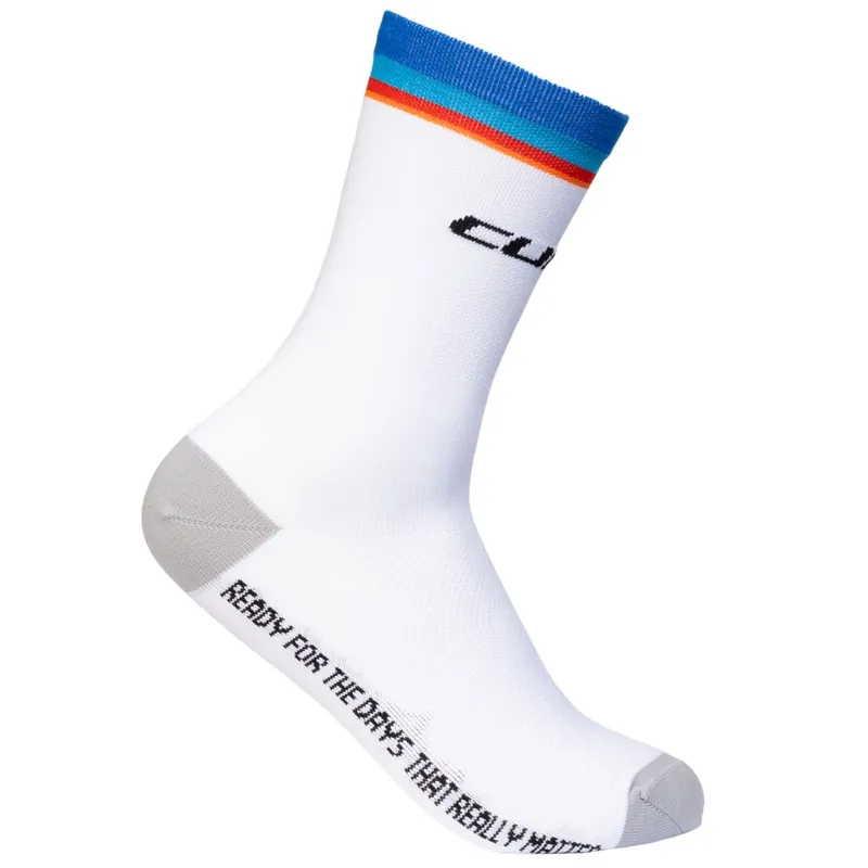 CUBE Road/XC Teamline High Cut Socken - weiß Billig