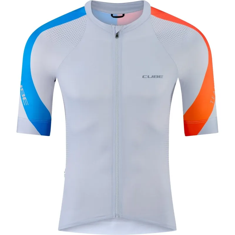Heißes Angebot CUBE Road/XC Teamline Kurzarm-Trikot Herren - light grey
