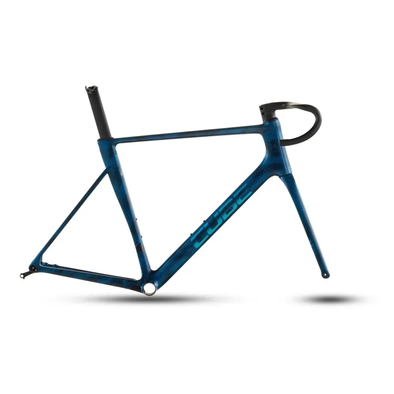 Letzte Chance CUBE LITENING AIR C 68X - Carbon Rennrad Rahmenset - 2026 - liquidbluegrid / chrome