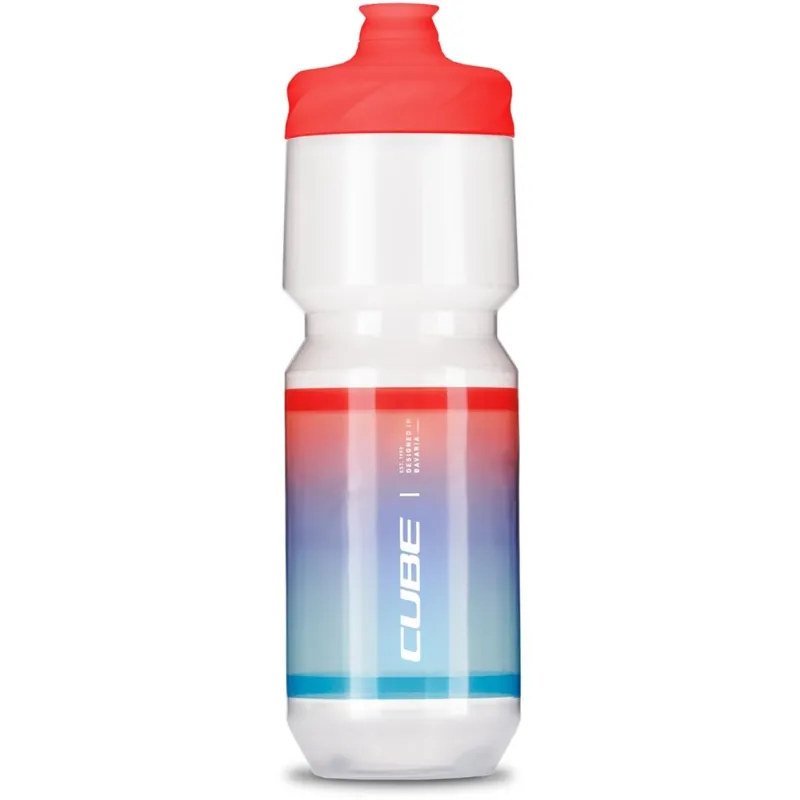 Schneller Versand CUBE Flow DS Trinkflasche Teamline 750 - white´n´blue´n´red