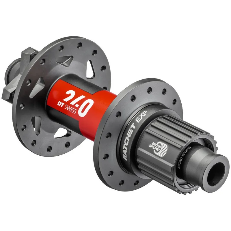 Billig DT Swiss 240 Classic Hinterradnabe 6-Loch 12x148mm Boost - Shimano Microspline