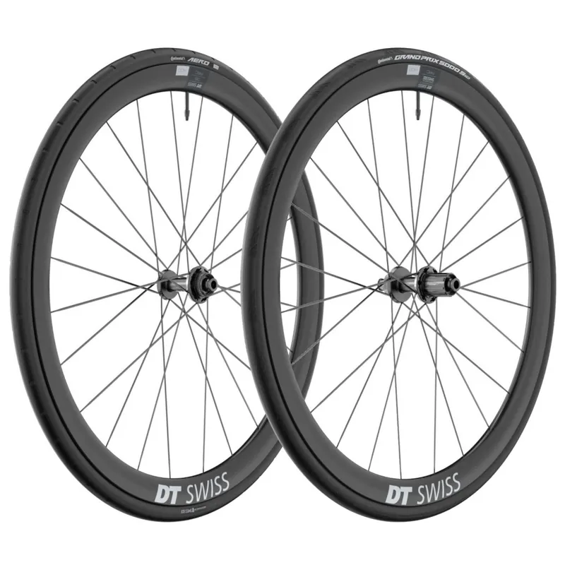 Sonderangebot DT Swiss Continental WTS Laufradsystem - ARC 1400 DICUT 38 Satz + Aero 111 / GP 5000 S Faltreifen - 28" 12x100/12x142mm