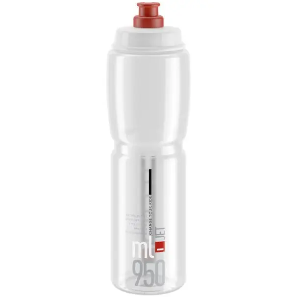 Jetzt Kaufen Elite Jet Trinkflasche 950ml - clear/rot