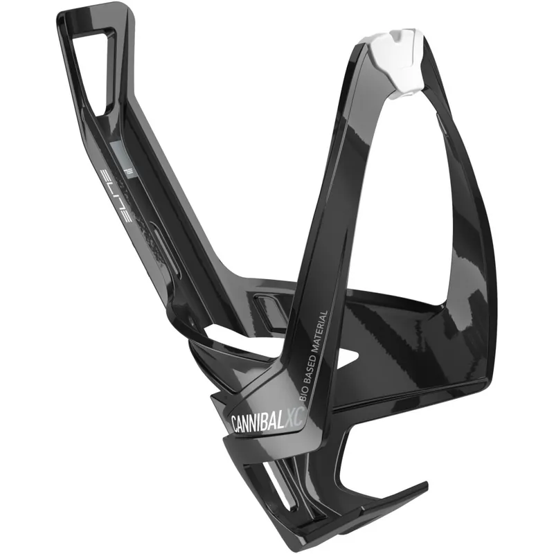 Sonderaktion Elite Cannibal XC Bio Based Flaschenhalter - black glossy / white print