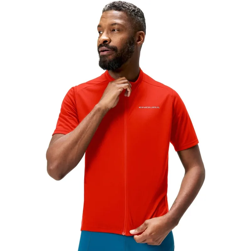 Angebot Endura Loop Zipped Kurzarmtrikot Herren - flame red