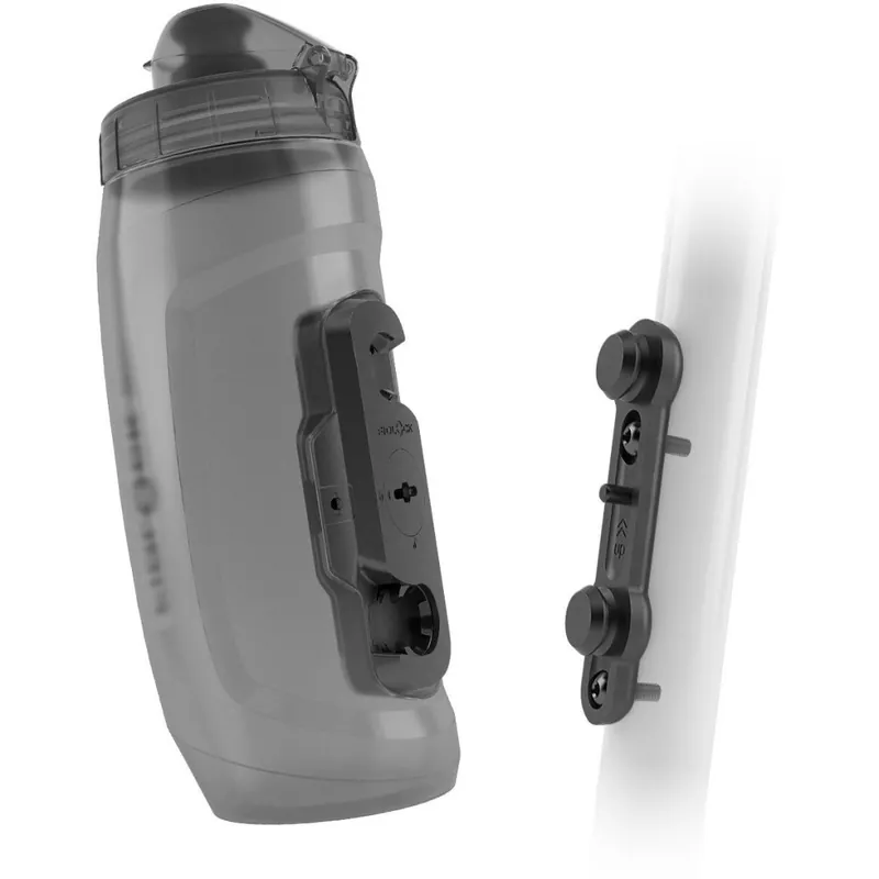 Neue Kollektion Fidlock Bottle Twist Set Trinkflasche 590ml + Bike Base Halterung - transparent black