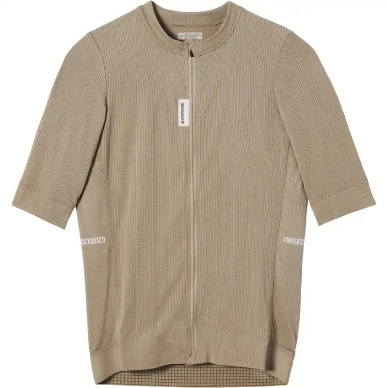 Echt FINGERSCROSSED Road Super Light Kurzarmtrikot Herren - Sand
