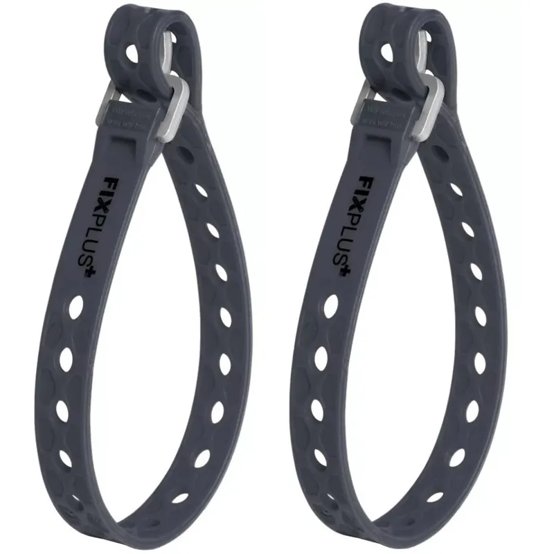 Sichere Zahlung FixPlus Nano/Slim Fit Strap Gummizurrband 40cm - 2 Stück - dunkelgrau