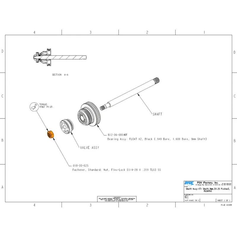 Expressversand FOX Befestigungsmutter - Flex-Lock (1/4-28 x .219 TLG) SS - 018-00-025