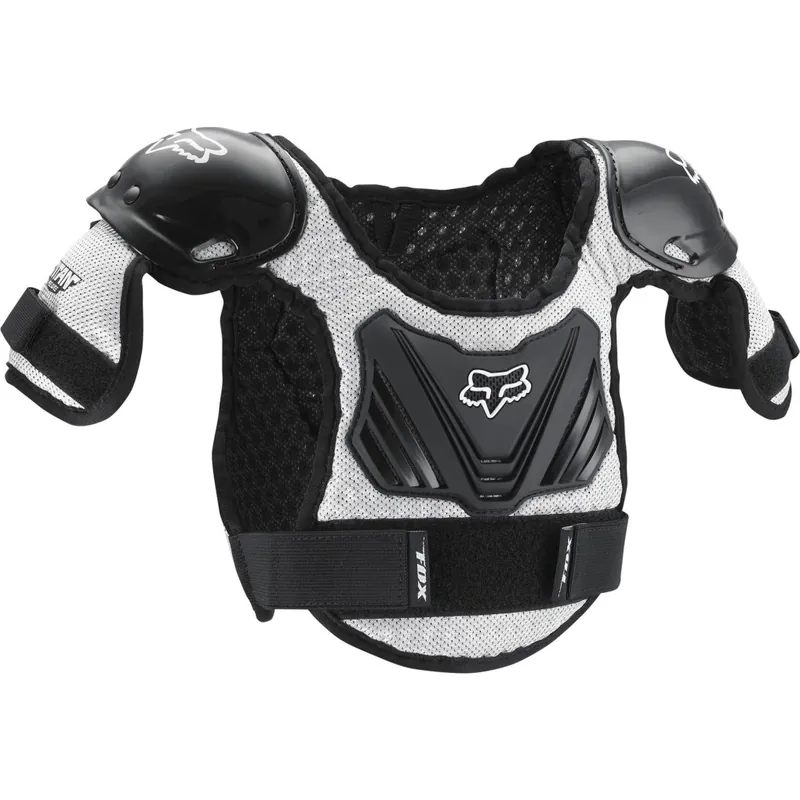 Rabatt FOX Peewee Titan Roost Deflektor Oberkörperprotektor Kinder - black/silver