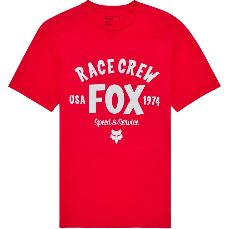 FOX Slogan Premium Kurzarmshirt Herren - flame red Schneller Versand