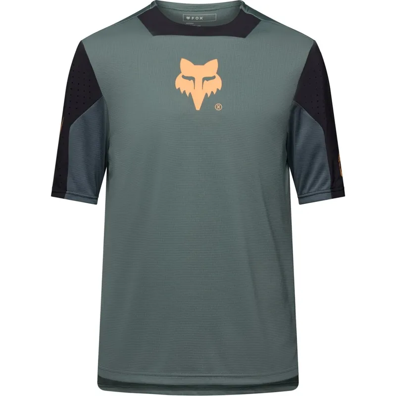 Heißes Angebot FOX Defend MTB Kurzarmtrikot Kinder - Creation - sage