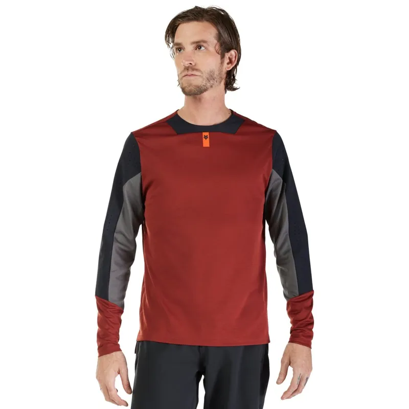 FOX Defend MTB Langarmtrikot Herren - rust Heißes Angebot