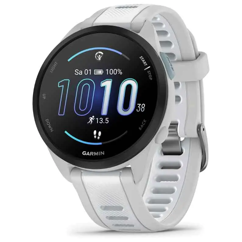 Angebot Garmin Forerunner 165 Music GPS Laufuhr - Dunstgrau/Steinweiss