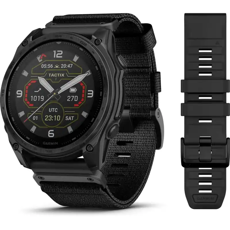 Begrenztes Angebot Garmin tactix 8 Solar GPS Smartwatch - 51mm - Schwarz/Dunkelgrau DLC Titan