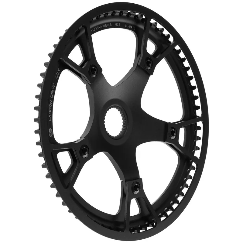 Zertifiziert Gates Carbon Drive Riemenscheibe - CDX Centertrack Front BCD-130 Bosch Gen. 4 Rohloff - mit Guard - 51.7 mm