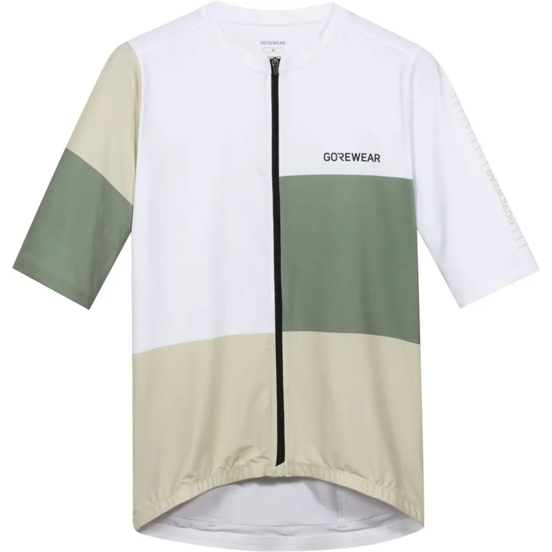 GOREWEAR Swiftride Block Kurzarmtrikot Herren - white / slate green 01DH Markenware