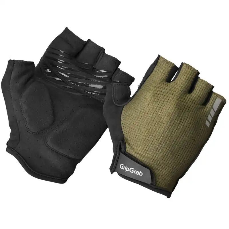 GripGrab EXPLR RC Max Padded Kurzfinger-Handschuhe - Olive Green Nur Für Kurze Zeit