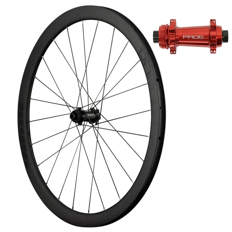 Hope RD40 Pro 5 Straight Pull Vorderrad - 28" Carbon Clincher 24-Loch Centerlock - 12x100mm - red Jetzt Bestellen