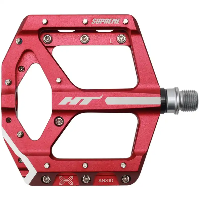 Preisknaller HT ANS10 Plattformpedale - Supreme NANO-S CrMo-Achse - red