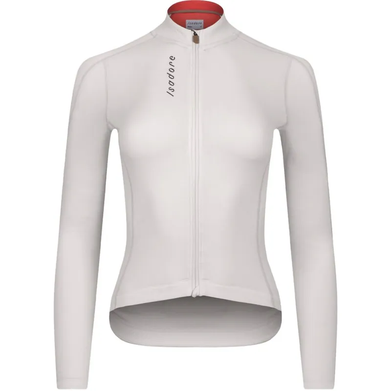 Sale Isadore Signature Merino Tech Langarmtrikot Damen - White Asparagus