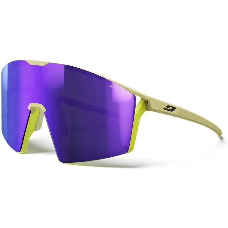 Aktuell Julbo Edge Brille - Matt Light Brown/Fluo Yellow - Flash Violet Spectron 3