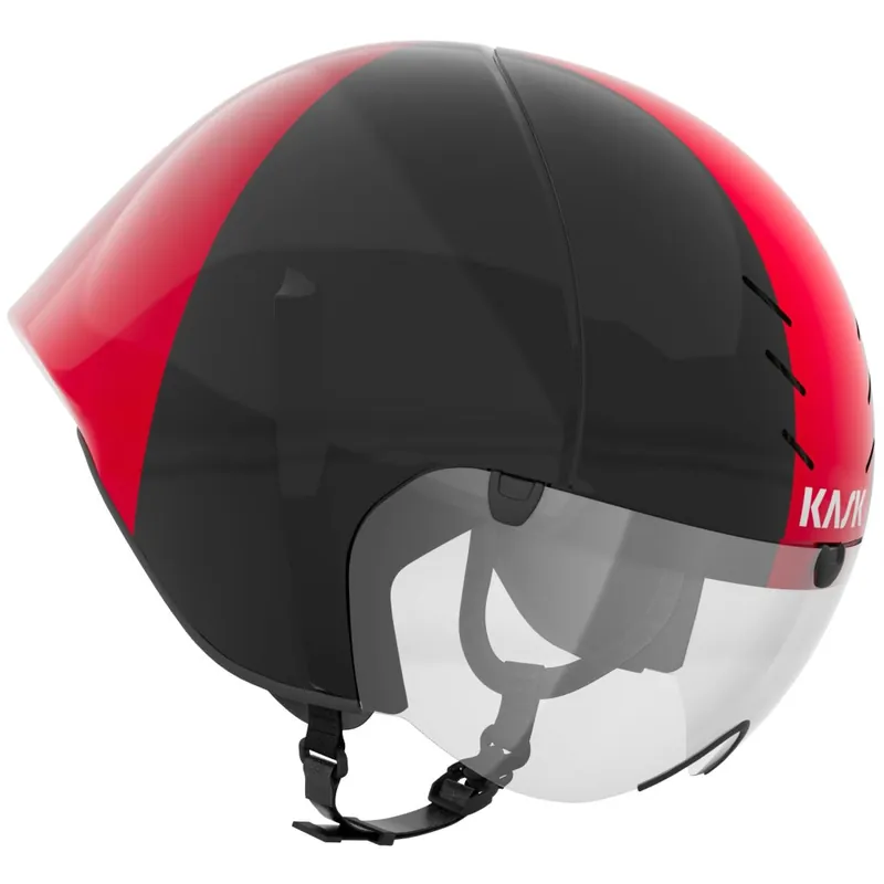 KASK Mistral LW Triathlon- und Bahnradhelm - schwarz/rot Letzte Chance