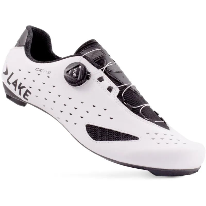 Schneller Versand Lake CX219 Rennradschuhe Herren - weiß/schwarz