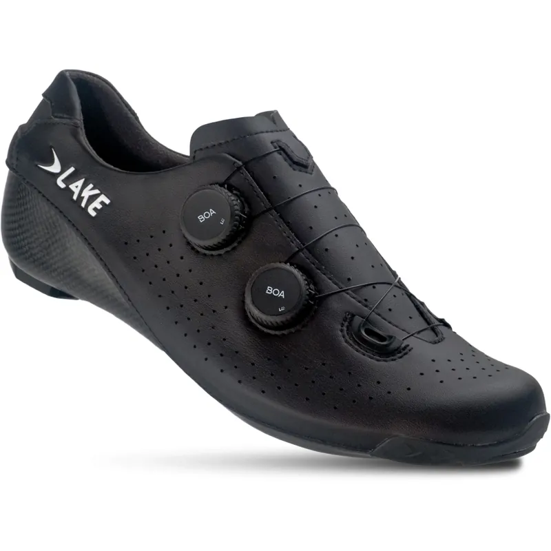 Rabatt Lake CX400 Rennradschuhe Herren - X Wide - schwarz/weiß