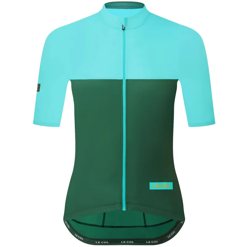 Le Col Sport Trikot Damen - Forest Green/Cerulean Highlight
