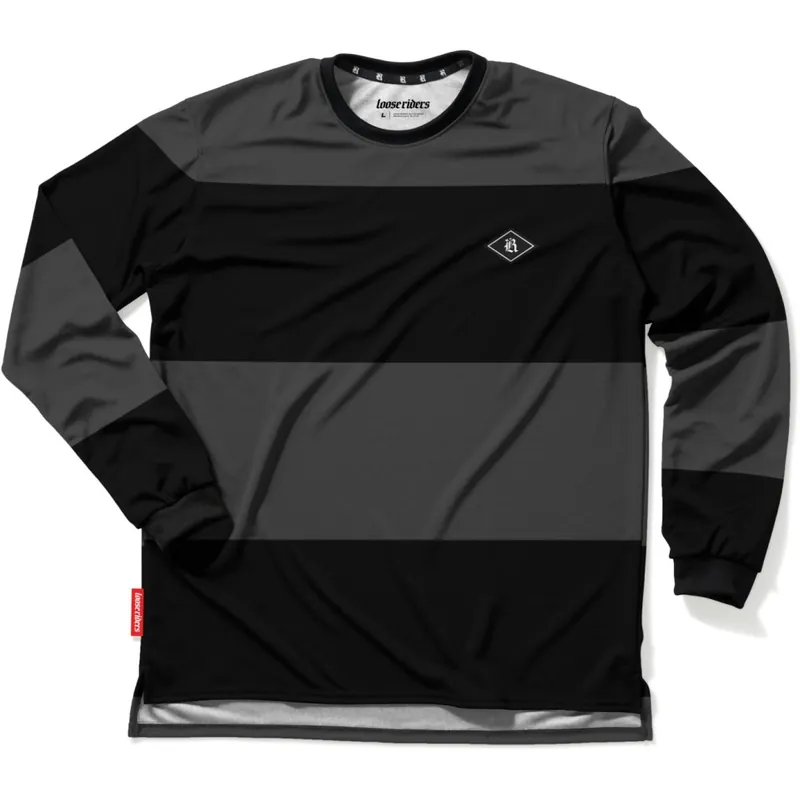 Loose Riders Tech Langarm-Trikot Herren - Baseline Bold Grey Schnäppchen