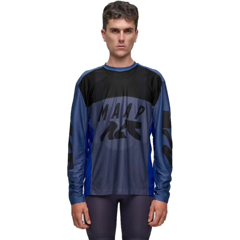 MAAP Alt Road Air Mesh Langarmshirt Herren - mixed blue Schnäppchen