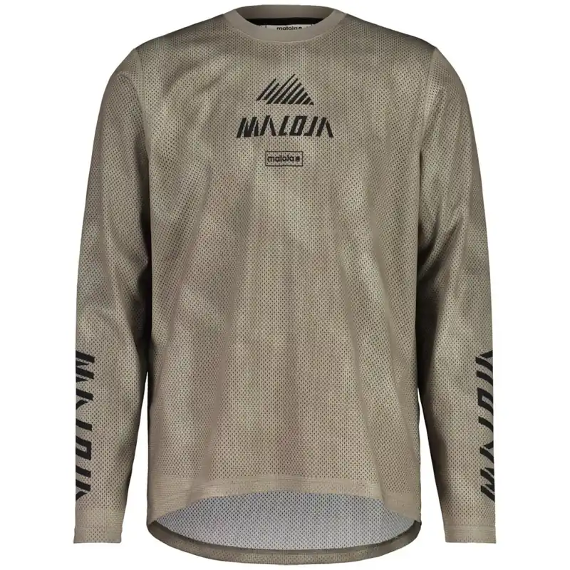 Highlight Maloja PfeifferkogelM. Dirt Langarmshirt Herren - warm shadow papermountains 1275