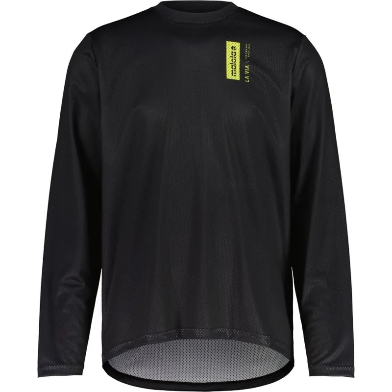 Maloja PfeifferkogelM. Dirt Langarmshirt Herren - deep black multi 8862 Bestpreis
