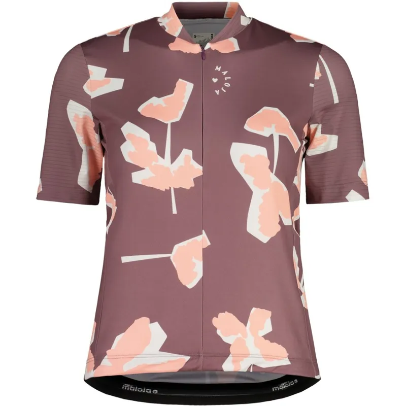 Maloja HochgallM. 1/2 Kurzarmtrikot Damen - stormy lilac sunleaf 1258 Letzte Chance