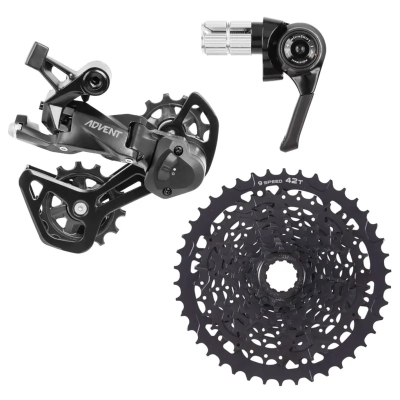 Solange Der Vorrat Reicht microSHIFT ADVENT V2 Upgrade Kit - Road Medium 1x9-fach - CS-H093A Kassette (11-42Z)