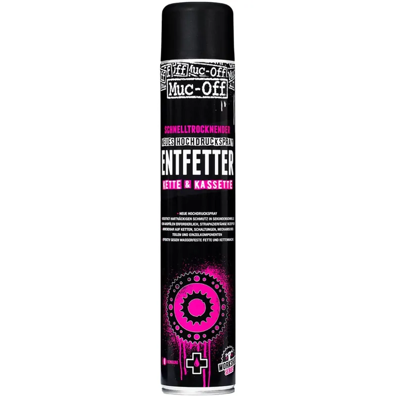 Muc-Off Hochdruck-Schnelltrocknungs-Entfetter - Kette & Kassette - 750ml Garantierte Lieferung