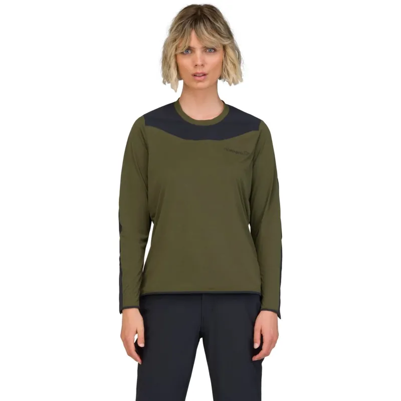 Norrona skibotn equaliser tech Langarmshirt Damen - Olive Night Versand Am Gleichen Tag