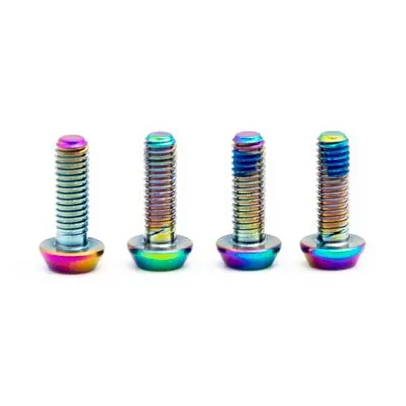 OAK Components M3x9 Titan Schrauben Set für Bremshebel und Federgabeln 4-Stück - oilslick Billig