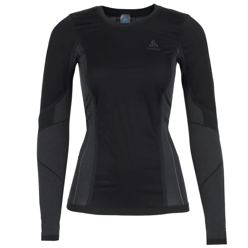 Odlo Performance Windshield Light Radsport Langarm-Unterhemd Damen - schwarz - odlo concrete grey Neu