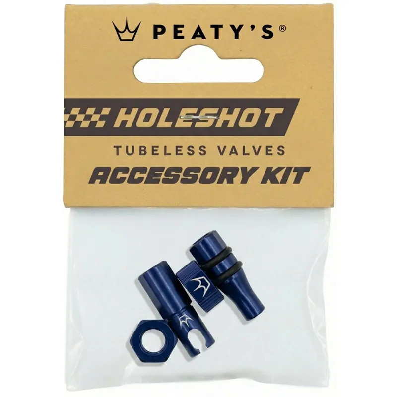 Peaty‘s Holeshot Fast Flow Tubeless Ventil Zubehör-Kit - navy Direkt Vom Hersteller