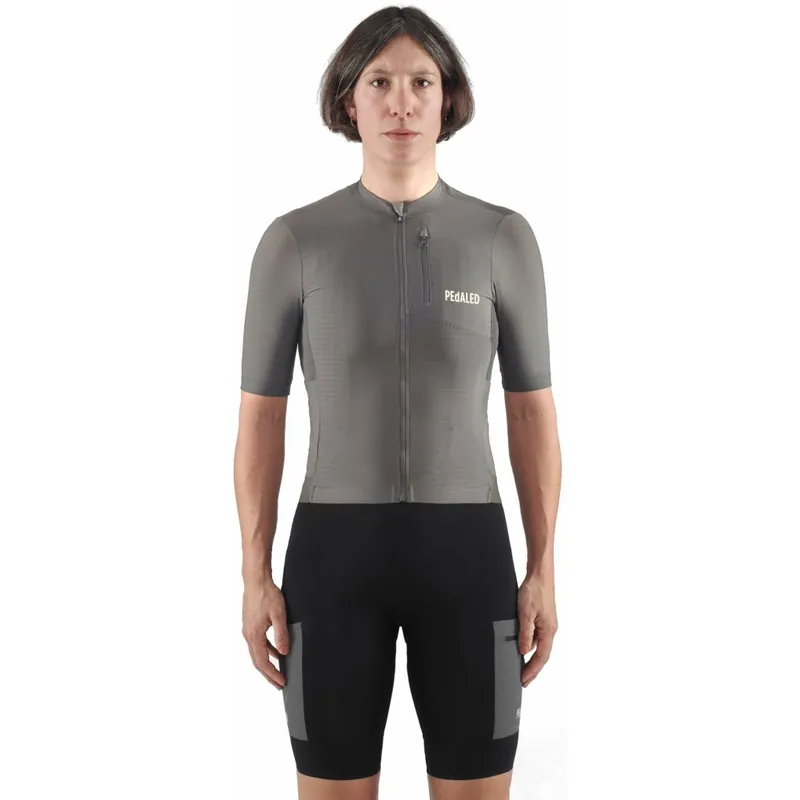Echt PEdALED Odyssey Kurzarmtrikot Damen - Dark Grey W5SJSOD